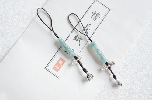 山木手作 【冰荷】天然翡翠隔珠佛珠念珠計數器