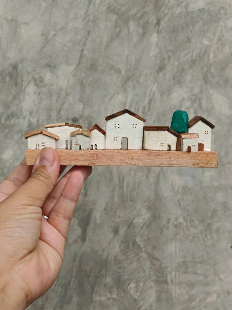 Miniature Wooden Village 2025-01 - 擺飾/家飾品 - 木頭 多色