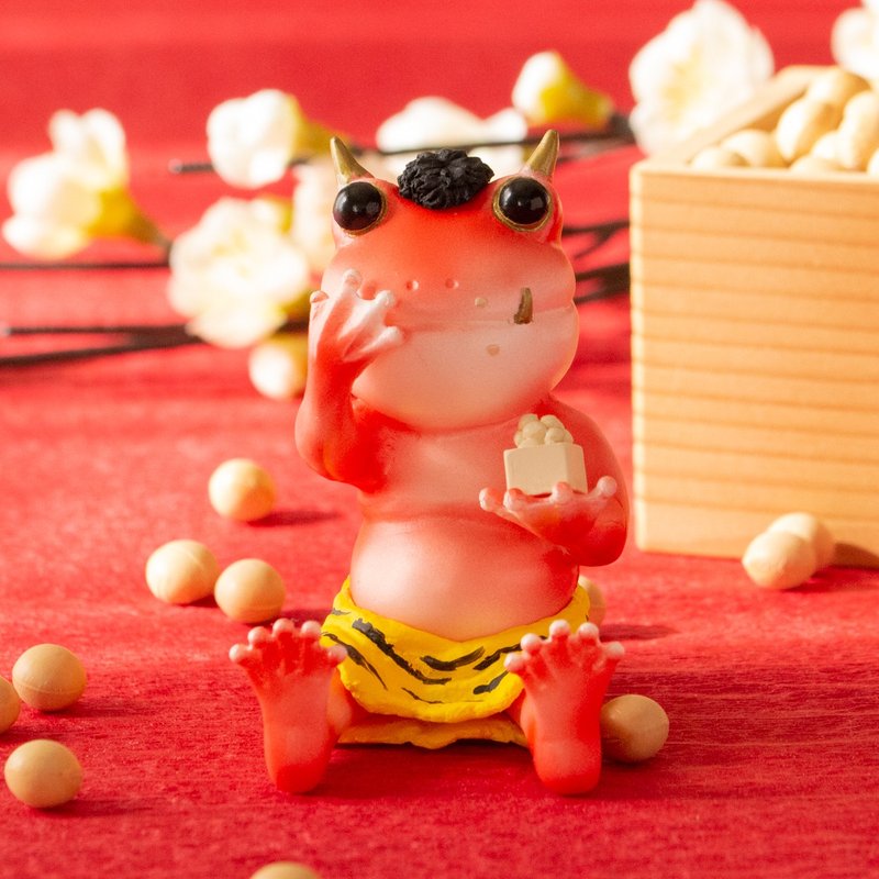 變身為食人魔的青蛙、吃豆子 - 其他 - 塑膠 紅色