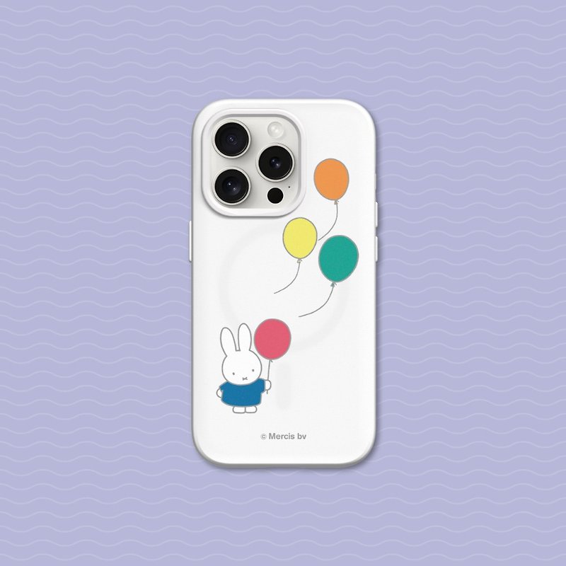 Exclusive - Pinkoi x Miffy SolidSuit (MagSafe Compatible) Phone Case - Balloons Gone Away - อุปกรณ์เสริมอื่น ๆ - พลาสติก หลากหลายสี