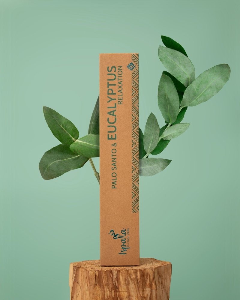 Ispalla Palo Santo & Eucalyptus 聖木&尤加利線香 10支 - 香氛/精油/擴香 - 其他材質 綠色