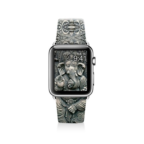 Decouart Apple watch band 真皮手錶帶不銹鋼手錶扣 38mm 42mm S029