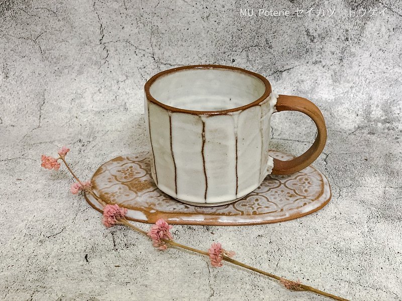 Bright white cut corner mug - Mugs - Pottery White