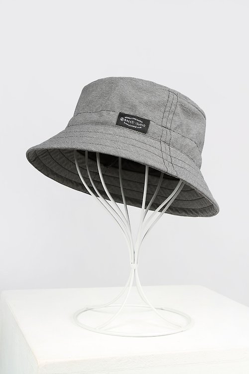 BREEZI ISLAND  都會機能服飾 防潑水反光收納漁夫帽 - 麻灰