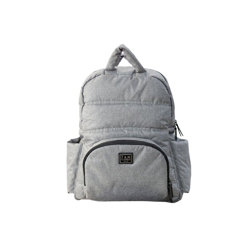 7A.M. New York fashion mother bag - balance sense after the backpack (heather ash) - Diaper Bags - Waterproof Material Gray