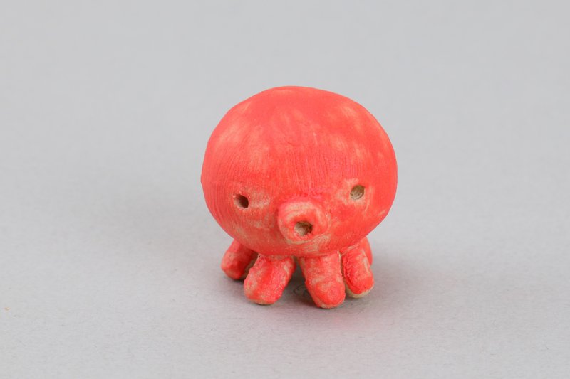 圓滾章魚系列—太陽下 - 擺飾/家飾品 - 陶 紅色