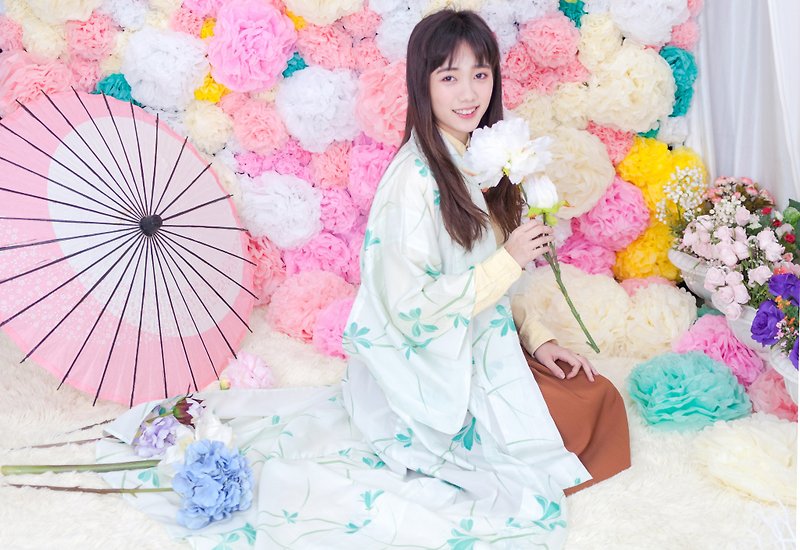 …｛DOTTORI :: KIMONO｝White Translucent Kimono Outer - เสื้อแจ็คเก็ต - วัสดุอื่นๆ ขาว