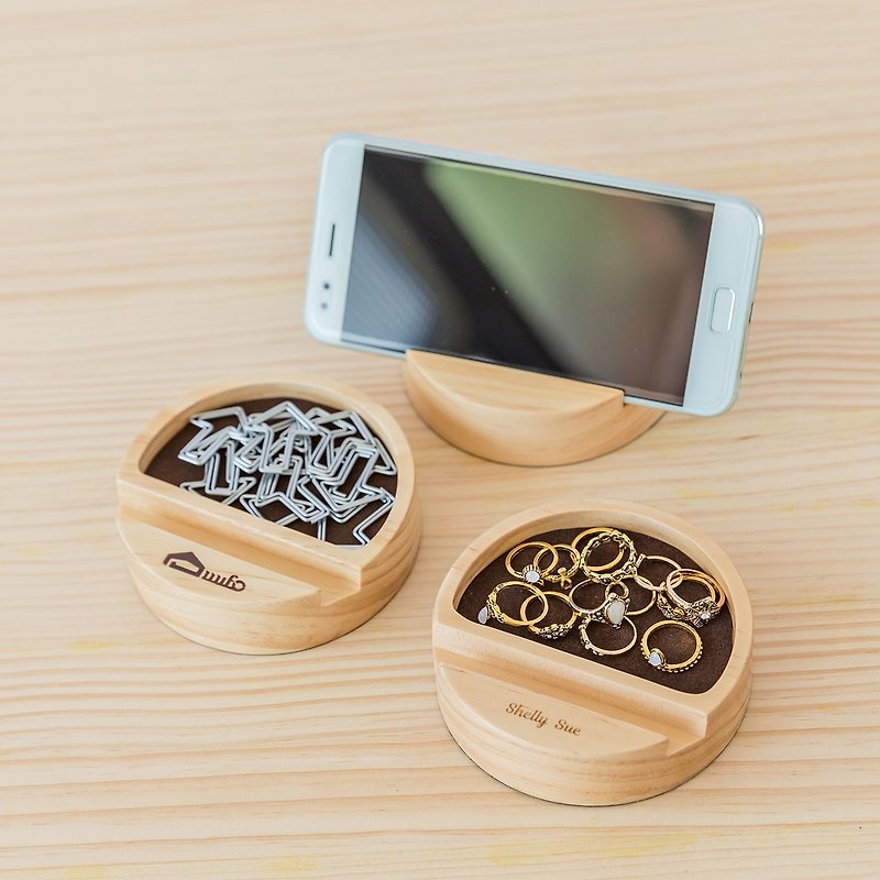 [Log Phone Holder] Wooden Phone Holder Wooden Phone Holder Multifunctional Phone Holder Phone Holder - ที่ตั้งมือถือ - ไม้ 