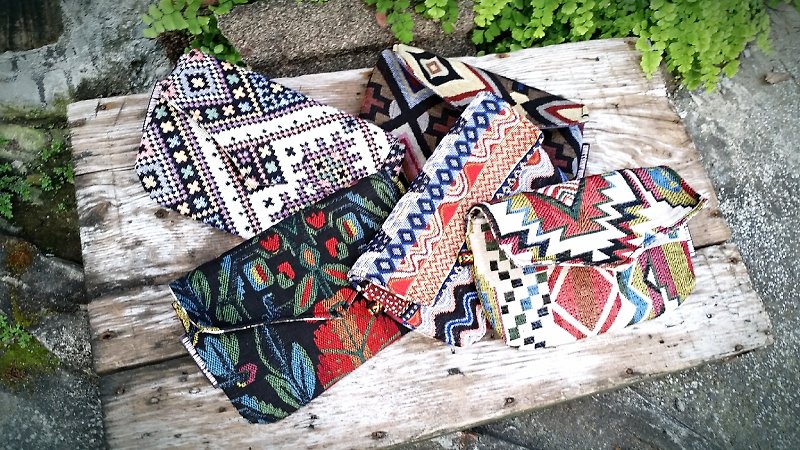 AMIN'S SHINY WORLD custom handmade ethnic jacquard totem small shoulder bag, clutch - Other - Cotton & Hemp Multicolor