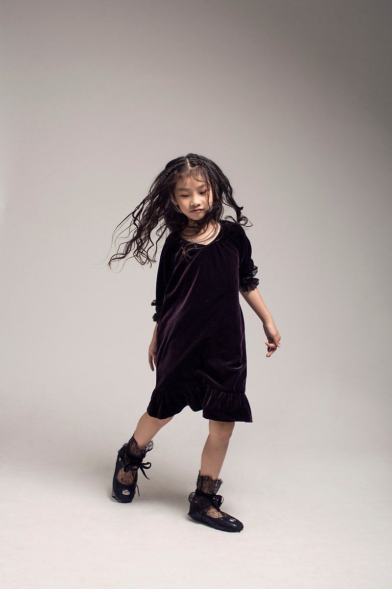 Velvet Frill Hem Dress / FW2018 - Kids' Dresses - Other Materials 