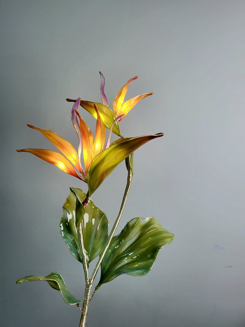 Bird of Paradise - Dipping Art Flowet Light - Lighting - Resin 