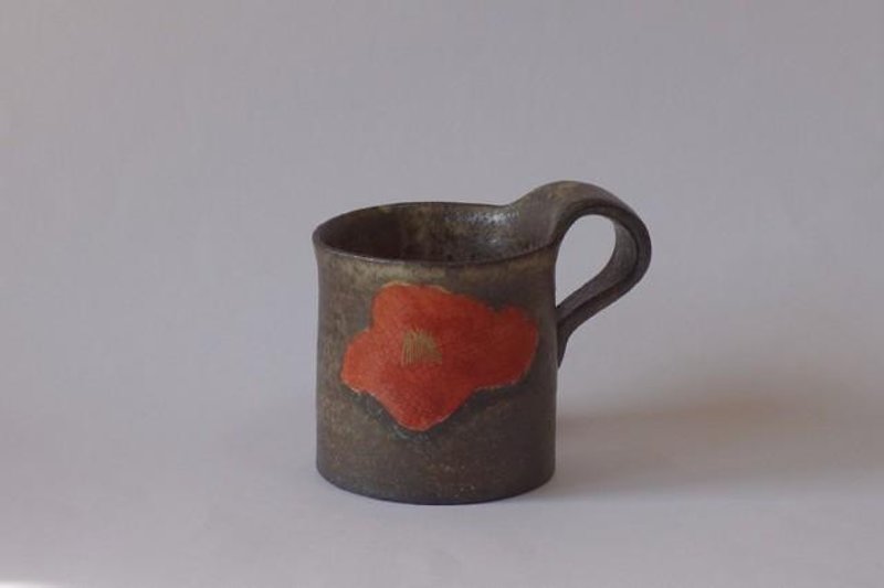 「みどり様専用」紅椿紋マグカップ - マグカップ - 陶器 