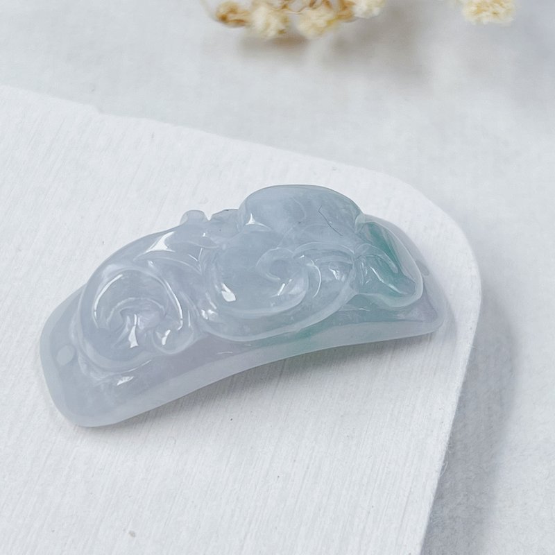 [May everything go well] Icy Green Jade Ruyi Hand Sign | Natural Burmese Grade A Jadeite | Gift - อื่นๆ - หยก สีใส