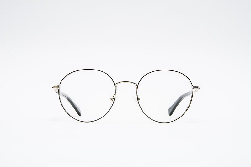 Handmade glasses - large round glasses / stainless steel - [original design] - กรอบแว่นตา - สแตนเลส สีเงิน