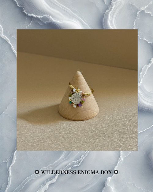 荒野魔盒-手作銅線、樹脂飾品 春日-銅線纏繞戒指指節戒