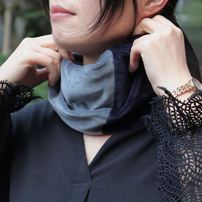 UMORFIL Collagen Coral Fleece Fashion Warm Scarf/Scarf-Zhangqing/Gray - Knit Scarves & Wraps - Cotton & Hemp Blue