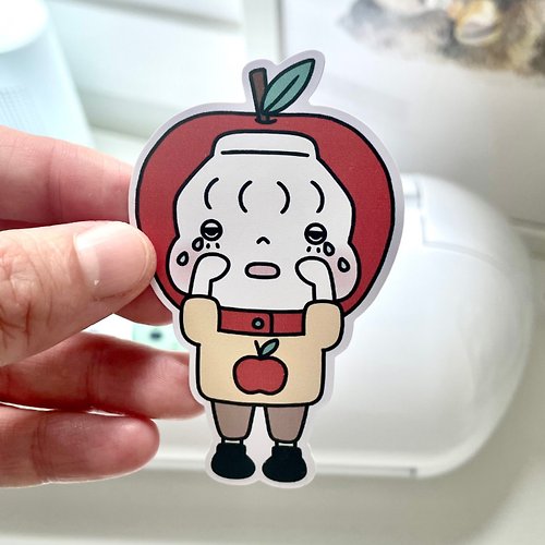 adorablemadeth Di-cut sticker (Latte collection : apple)