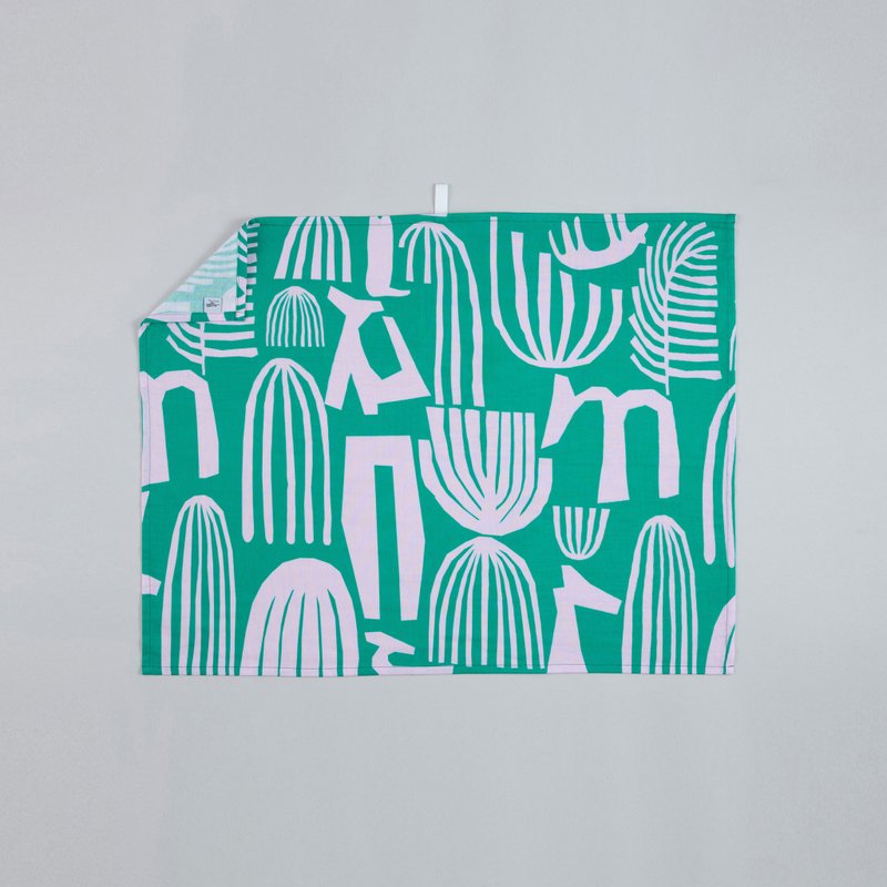 Tea towel / Mixed breed Green - Cookware - Cotton & Hemp Multicolor