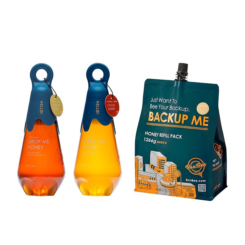 [Group purchase] Hand-squeezed airborne bottle 2 packs + honey refill pack 1 pack - น้ำผึ้ง - อาหารสด สีส้ม