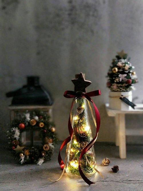 慢。悠。雅 Lazy Grace 不凋花。香氛。蠟燭 【材料包】聖誕節DIY果實瓶聖誕樹燈飾 交換禮物 聖誕禮物 送禮