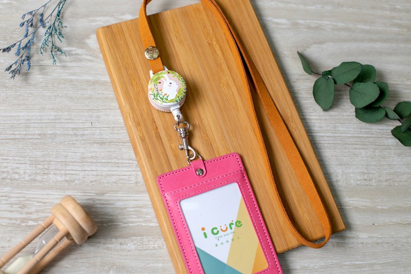 i 好戴 伸縮證件套組-綠野仙蹤系列 / 花叢兔兔_ADN28 - 證件套/識別證套 - 其他材質 粉紅色