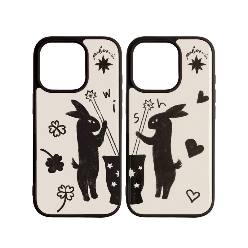 (set) Wish Come True Epoxy Phone Case - 手機殼/手機套 - 其他材質 黑色