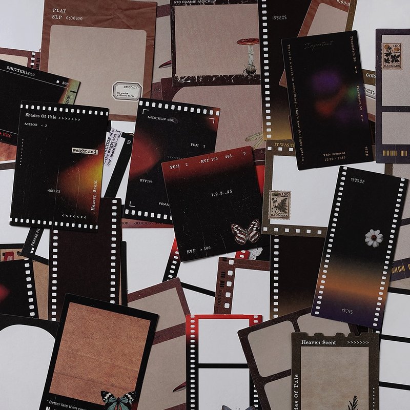 InfeelMe warm empty old image series literary film white cowhide material bag without adhesive 30 sheets - กระดาษโน้ต - กระดาษ 
