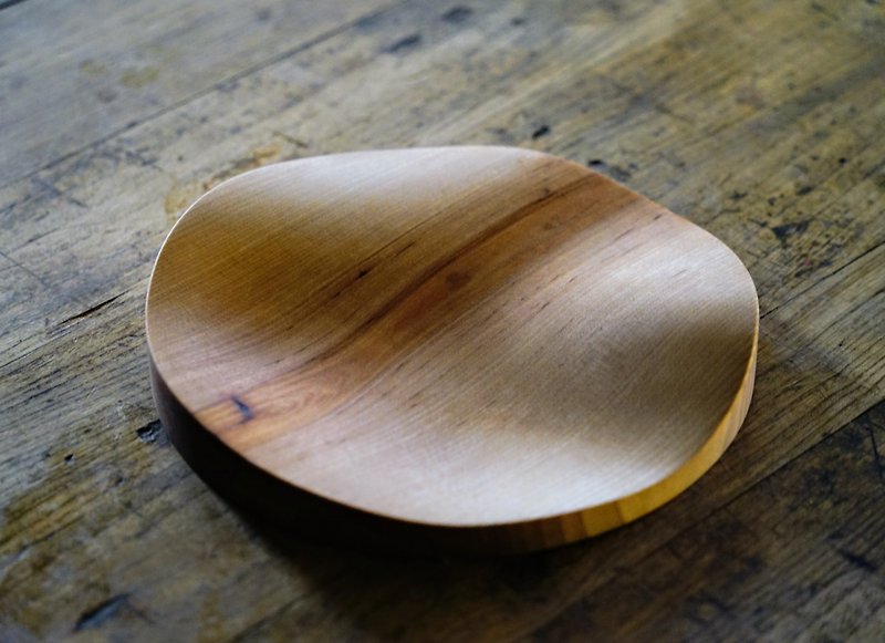 Wavy Wood Grain Plate Mizume - Plates & Trays - Wood 