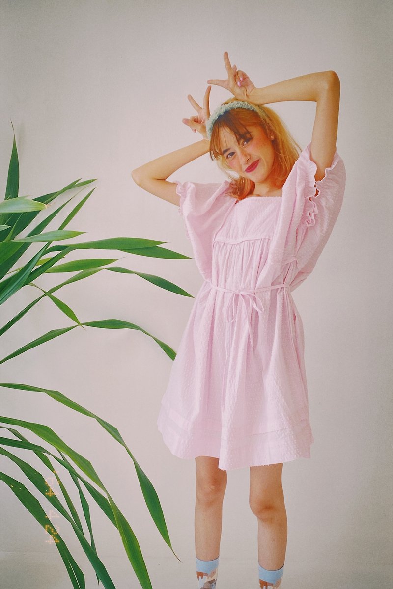 Your girl Dress - Fuzzy pink - One Piece Dresses - Cotton & Hemp Pink