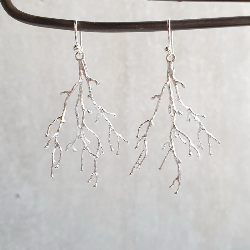 Branch sterling silver earrings - Earrings & Clip-ons - Silver Silver