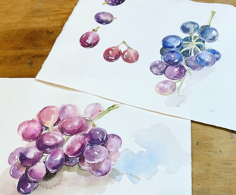 Hazel's basic watercolor course-Thursday afternoon - วาดภาพ/ศิลปะการเขียน - กระดาษ 