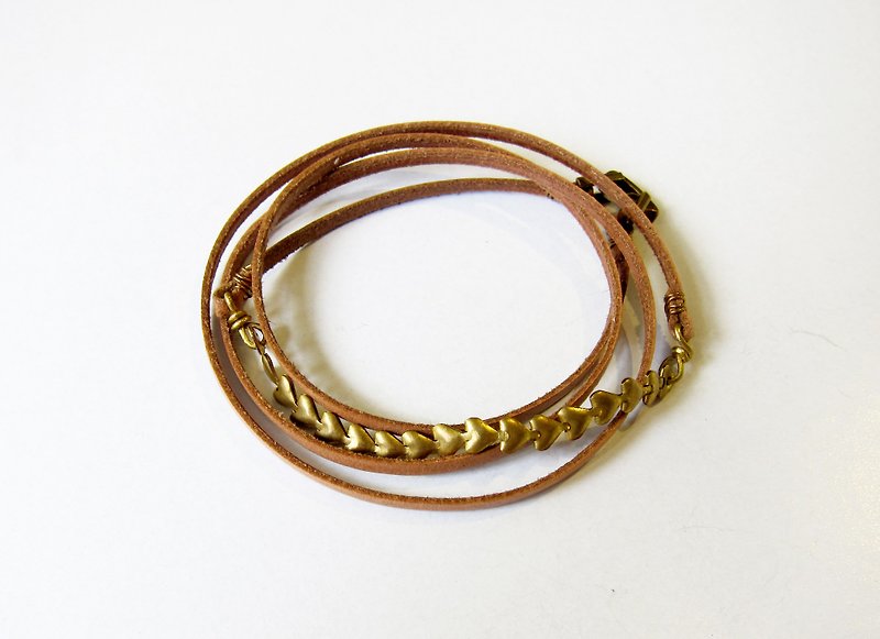 Around the circle - Bracelets - Genuine Leather Brown