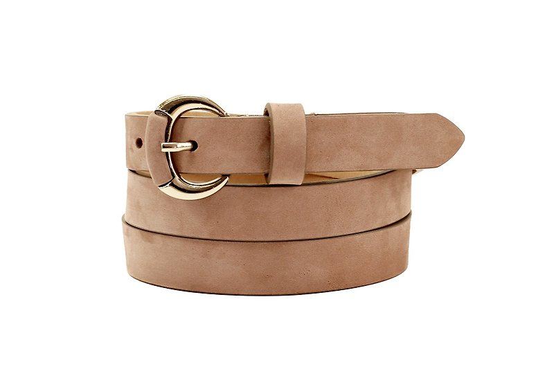 Pink belt, women pink belt, pink suede belt, pink leather belt, suede belt, belt - เข็มขัด - หนังแท้ สึชมพู
