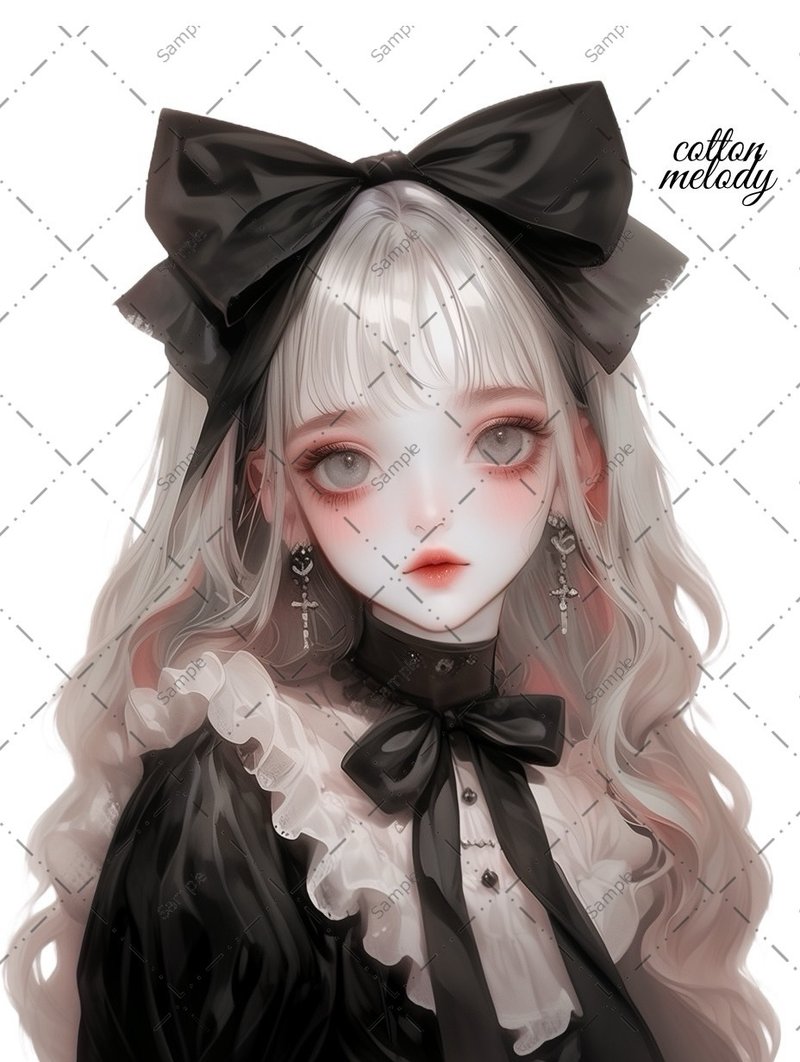 original sticker no.1112 人物ステッカー オリジナルステッカー 人物ステッカー 女の子ステッカー オリジナル人物ステッカー - 貼紙 - 紙 