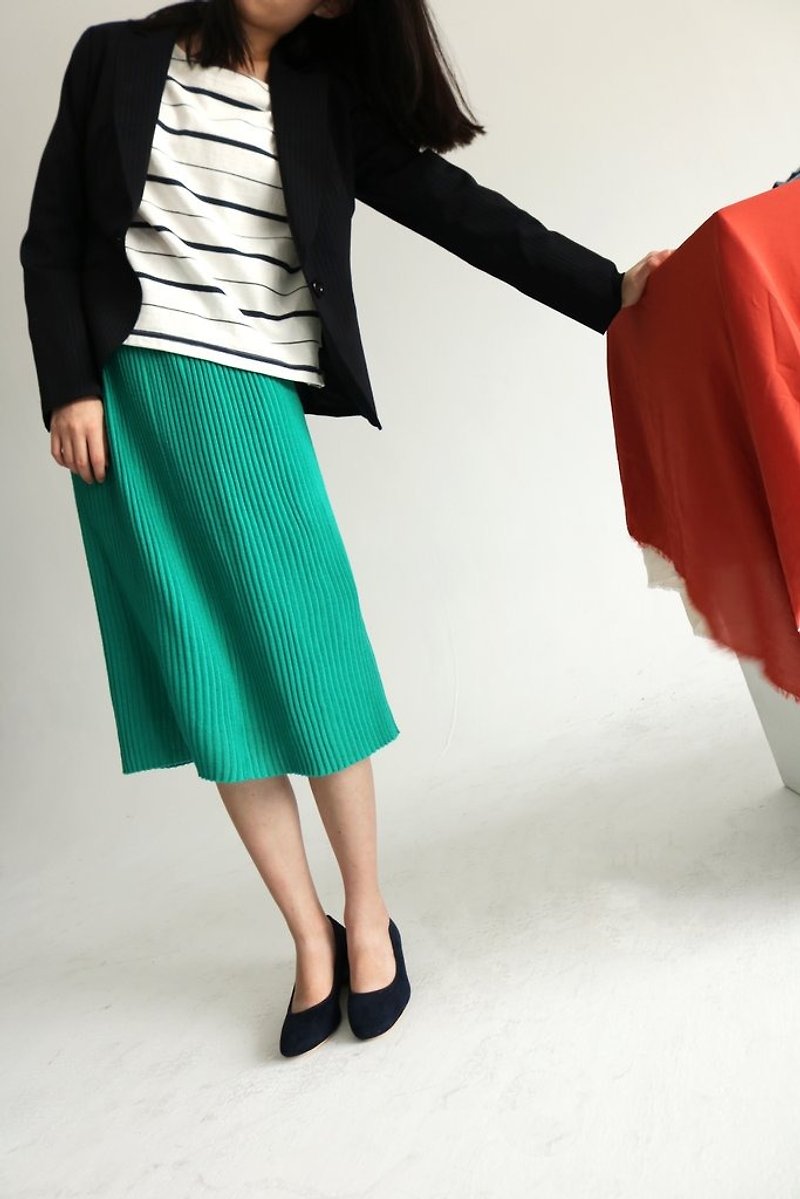 Quincy Skirt {Vintage} - Skirts - Wool Green