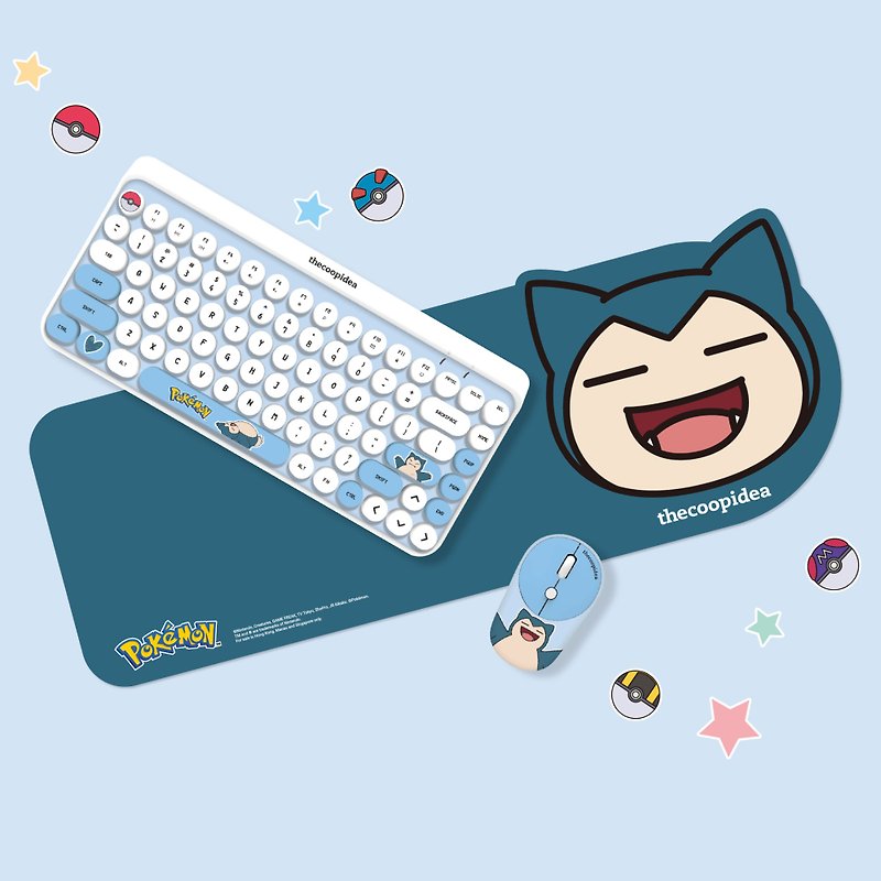 POKÉMON TAPPY Wireless Keyboard and Mouse Set | - Computer Accessories - Other Materials Blue