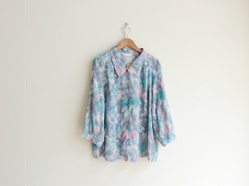 Vintage / shirt / long sleeve no.82 tk - Women's Shirts - Polyester Multicolor