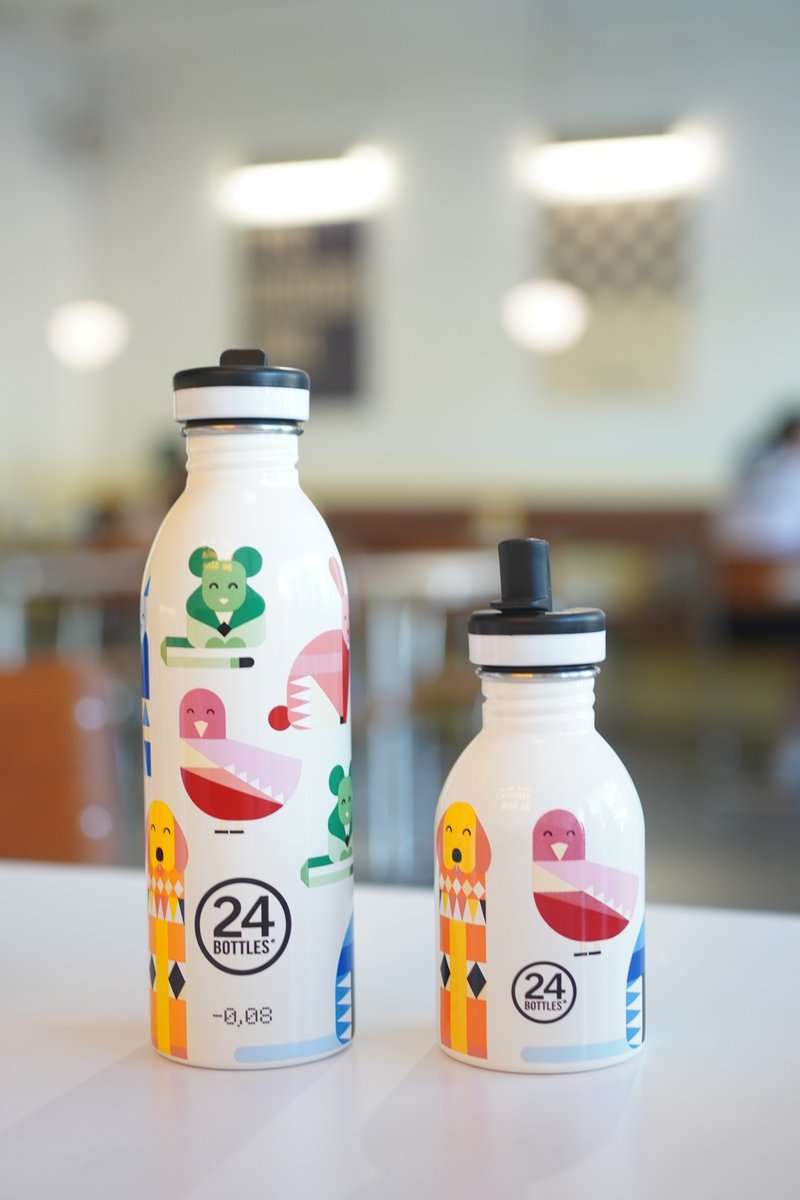 意大利24Bottles【URBAN超輕量羽毛系列】Best Friends -不鏽鋼 - 水壺/水瓶 - 不鏽鋼 白色