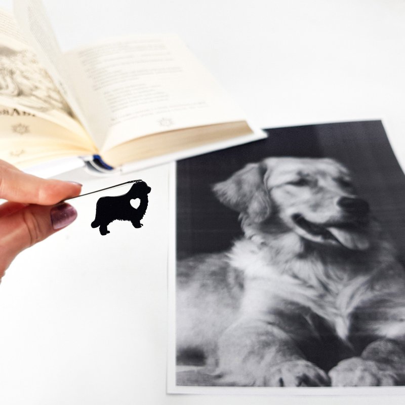 Bookmark Labrador Love | Small Bookish Gift for Dog Lovers - ที่คั่นหนังสือ - โลหะ สีดำ