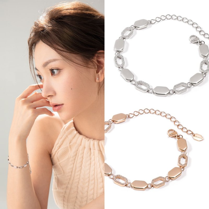 Galaxy Shining crystal germanium bracelet - สร้อยข้อมือ - โลหะ หลากหลายสี