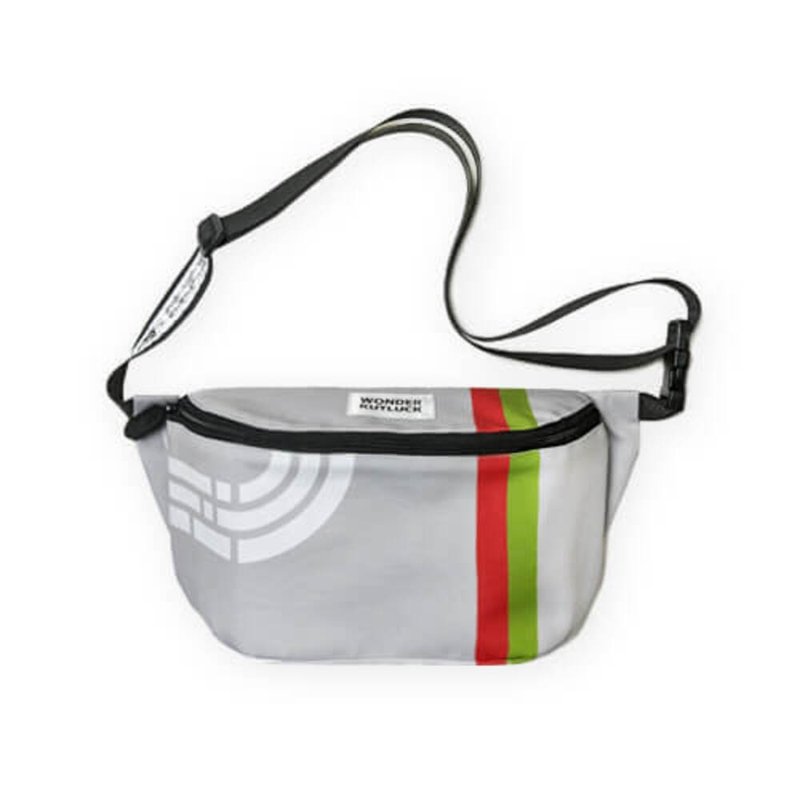 ONE lining zipper sports waist bag boat bag - Messenger Bags & Sling Bags - Polyester Multicolor