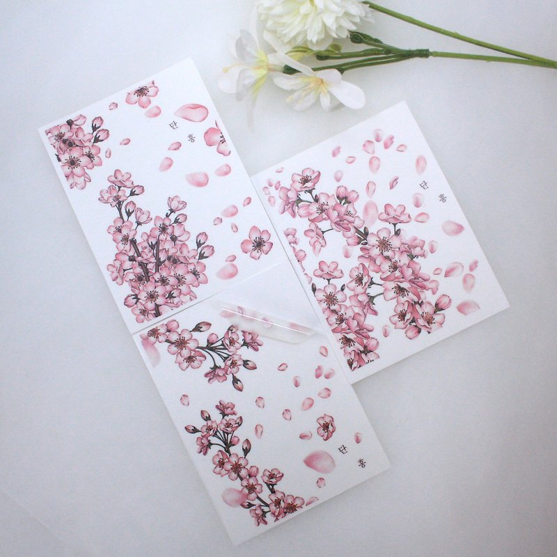Sensitive&Oriental cherry blossom sticekr - 貼紙 - 紙 