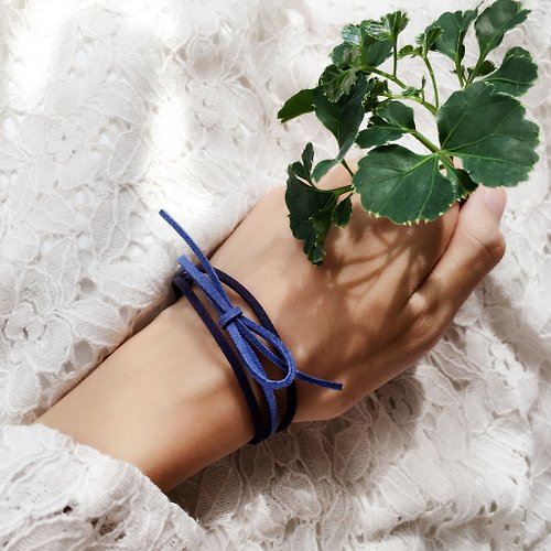 Anne Handmade Bracelets 安妮手作飾品 簡約 個性 蝴蝶結 手環 手工製作 -深藍