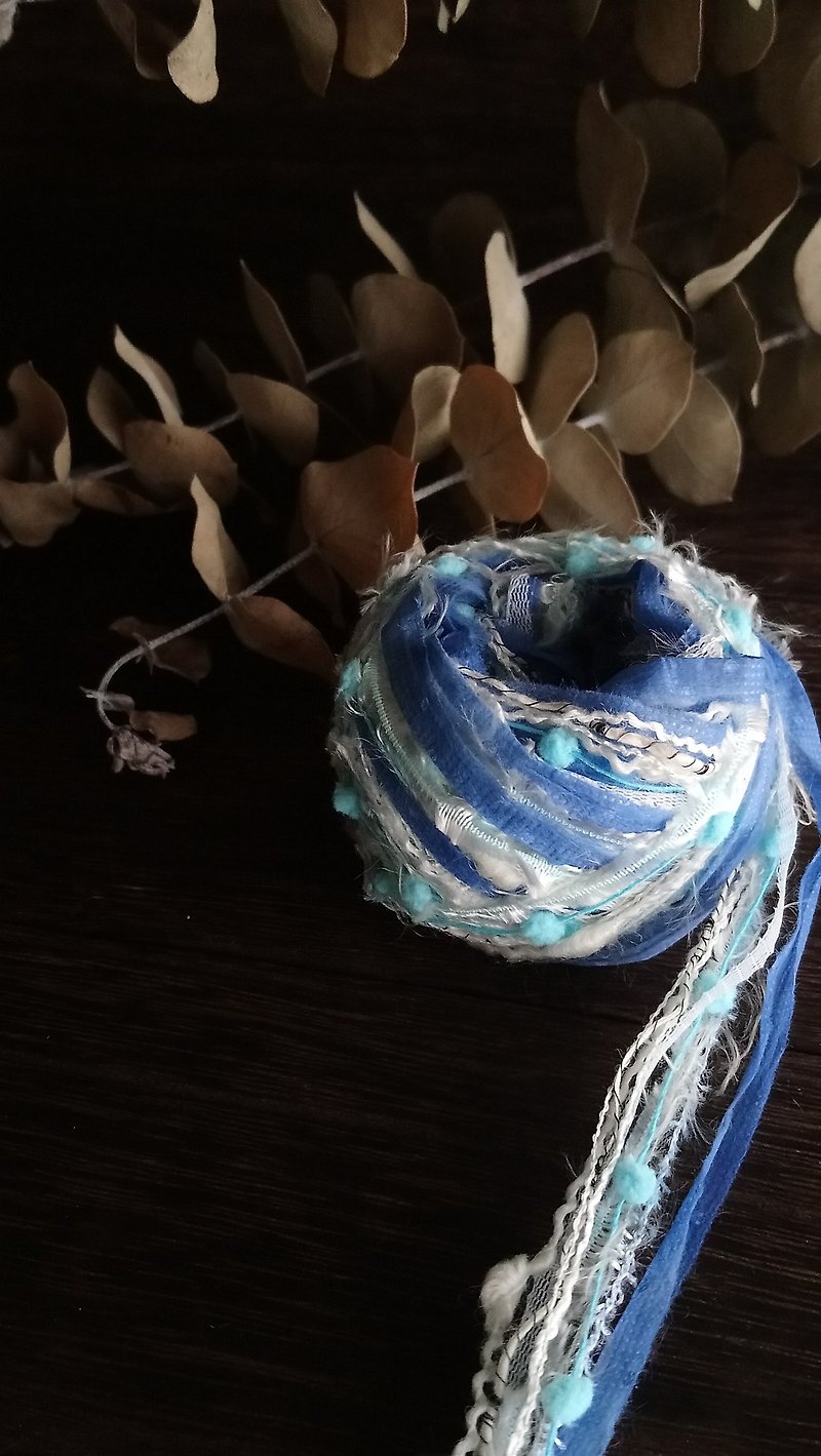 日本混合紗線　100公分 - 編織/羊毛氈/布藝 - 聚酯纖維 藍色