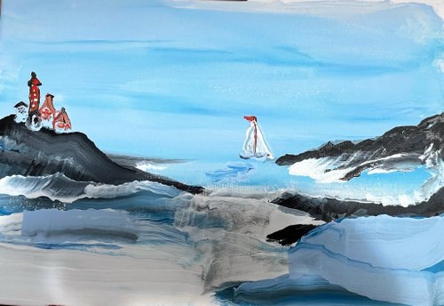 ワオキツネザル アクリル絵の具 キャンバス オリジナル キャンバス ワオキツネザル アクリル絵の具 オリジナル