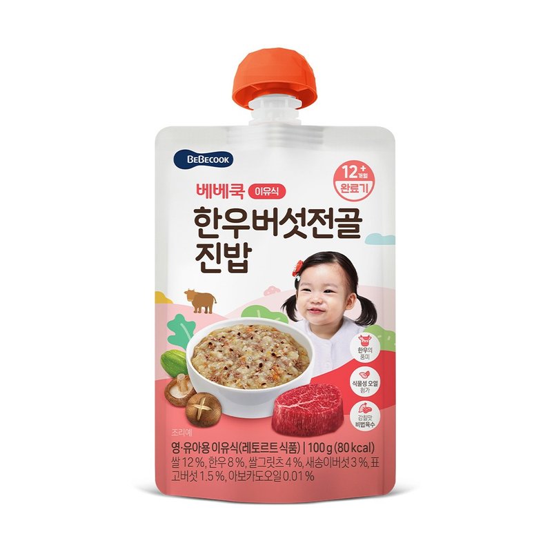 韓國【BEBECOOK】寶膳 幼兒韓牛香菇湯軟飯(100g) - 寶寶/兒童玩具/玩偶 - 其他材質 