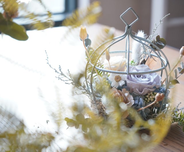 鳥かご 不死の花飾り 吊るすことができます 結婚式 開園 新居 記念日 バレンタインデー 母の日 ショップ Flowerhill ドライフラワー ブーケ Pinkoi