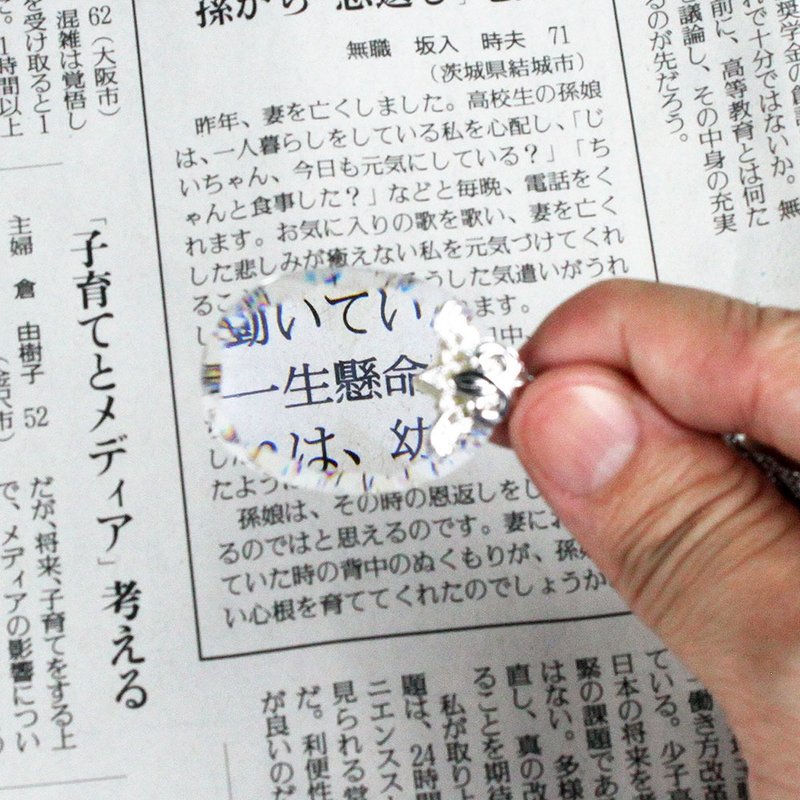 4x/40x30mm 日本製項鍊型放大鏡 閃耀原石 328-S - 項鍊 - 玻璃 透明