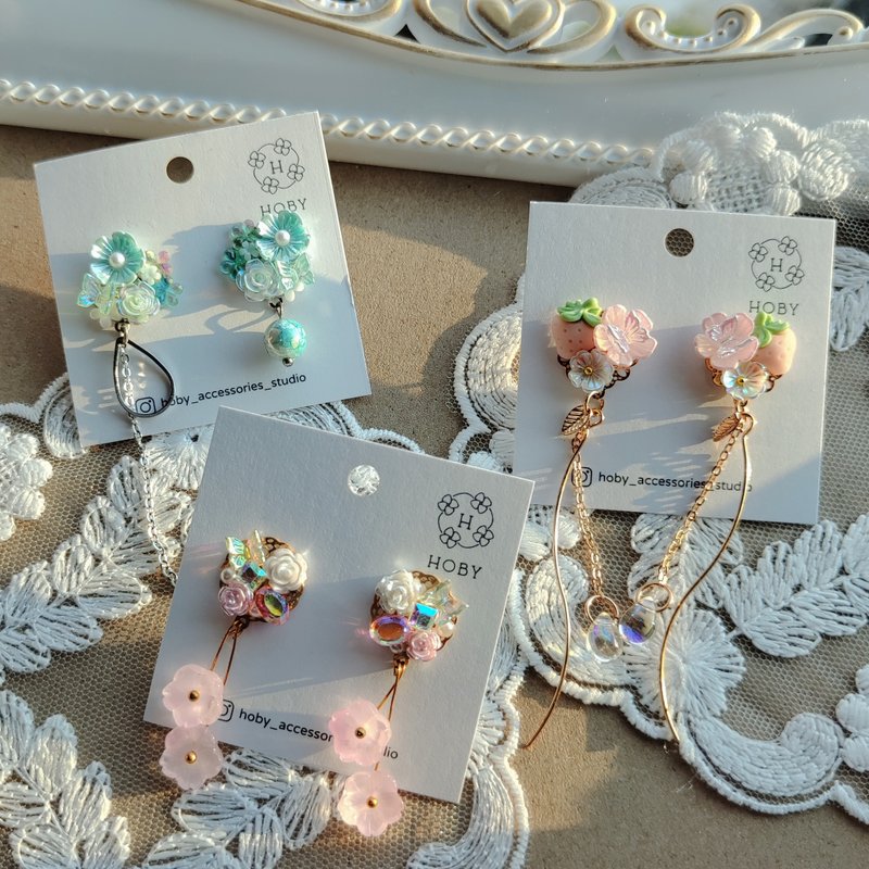 summer scent earrings summer scent earrings - ต่างหู - สแตนเลส 