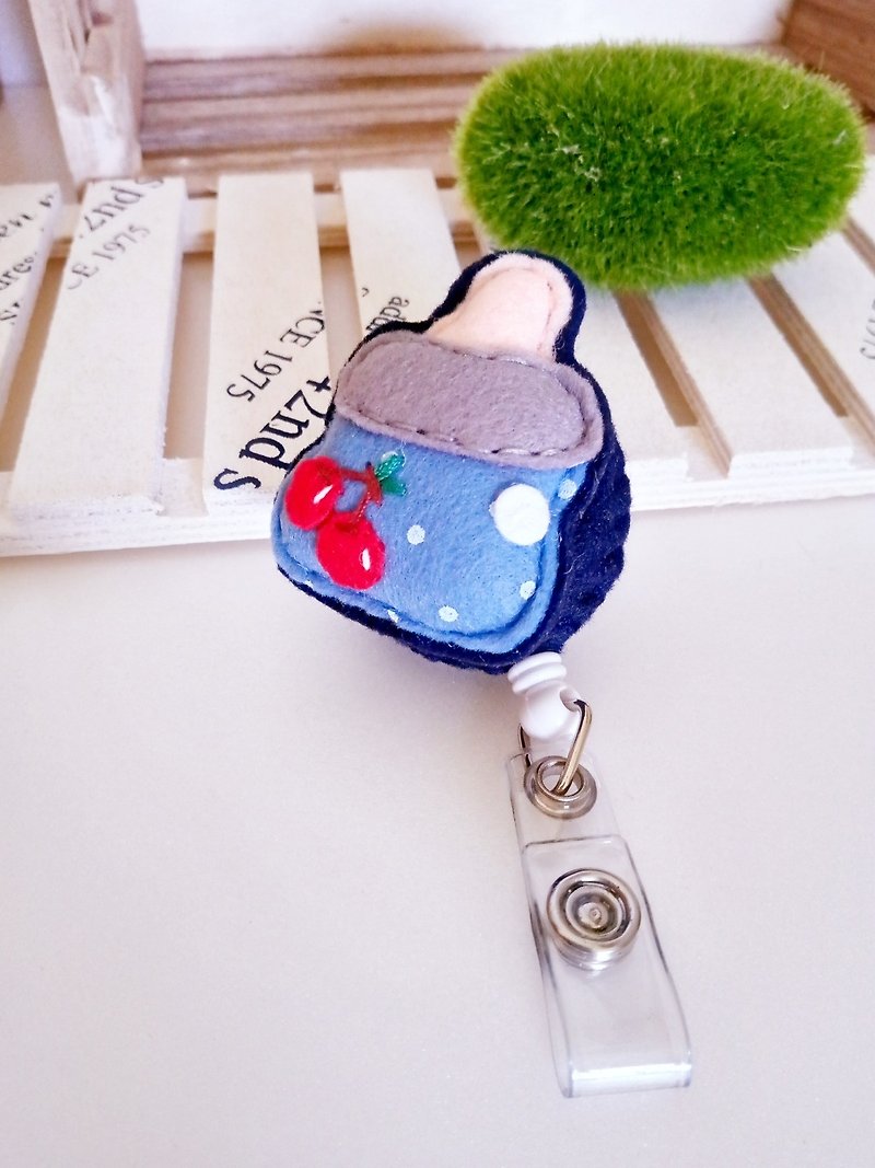 Non-woven fabric~cute baby bottle~retractable ID holder - Card Holders & Cases - Polyester Multicolor